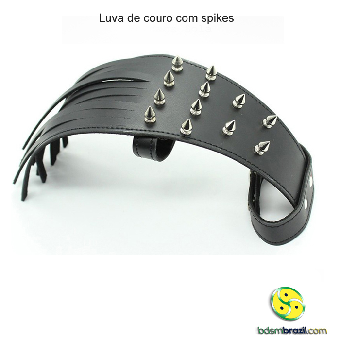 Luva De Couro Com Spikes Bdsm Brazil Bdsm Brazil 0554