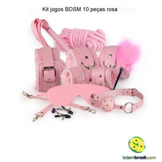 Kit jogos BDSM 10 peças rosa