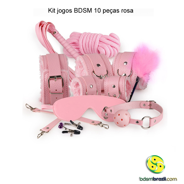 Kit Jogos Bdsm 10 Peças Rosa Bdsm Brazil Bdsm Brazil