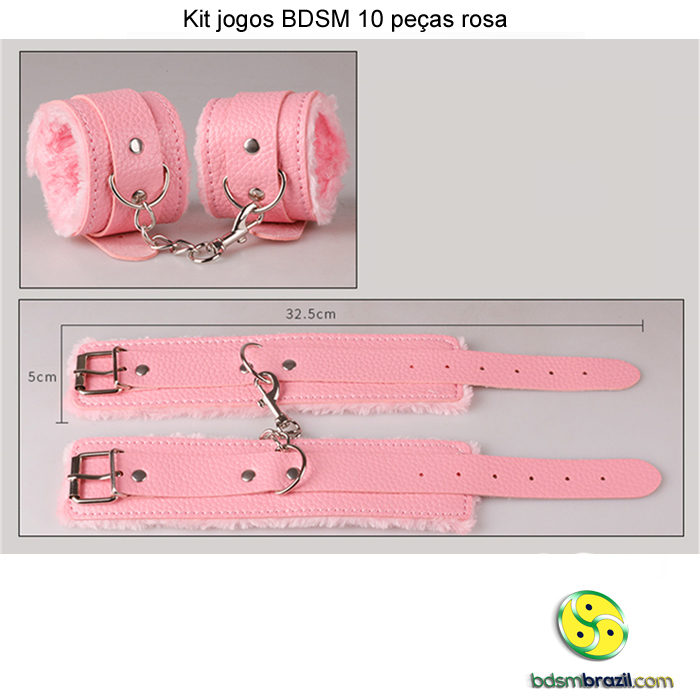Kit BDSM 7-8 e máscara BDSM peças bondade bdsm pink, oncinha