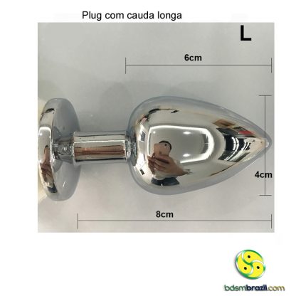 Plug com cauda longa vermelho