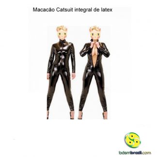 Macacão Catsuit integral de latex S/M/L