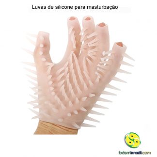 Luvas de silicone para masturbação