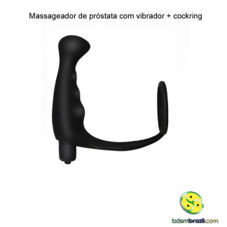 Massageador de próstata com vibrador + cockring