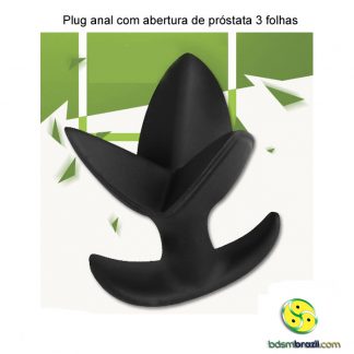 Plug anal com abertura de próstata 3 folhas