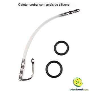 Cateter uretral com aneis de silicone