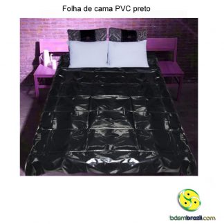 Folha de cama PVC preto