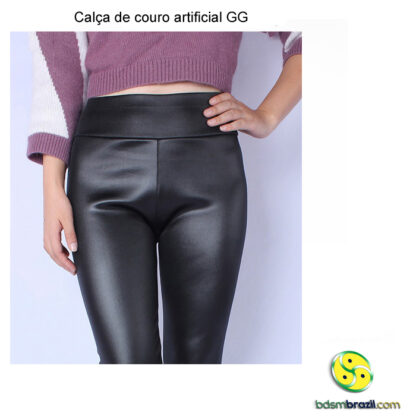 Calça de couro artificial GG - Imagem 2