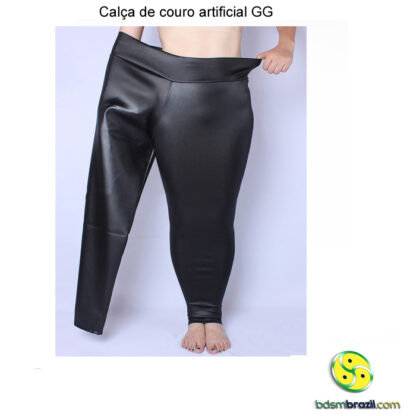 Calça de couro artificial GG - Imagem 3