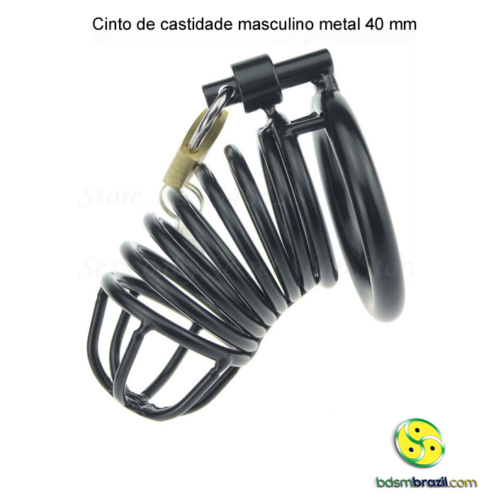 Cinto De Castidade Masculino Metal 40 Mm Bdsm Brazil Bdsm Brazil