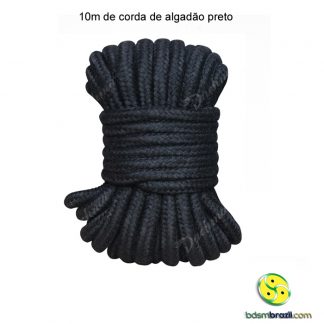10m de corda de algadão preto