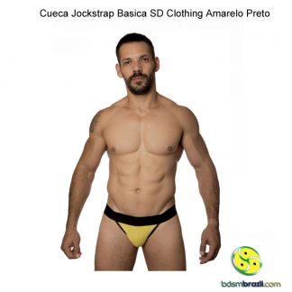 Cueca Jockstrap Basica SD Clothing Amarelo Preto
