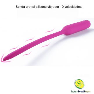 Sonda uretral silicone vibrador 10 velocidades