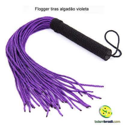 Flogger tiras algadão violeta