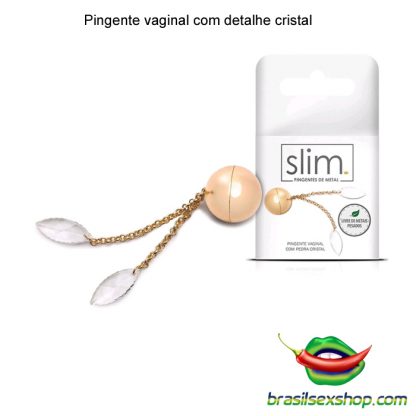 Pingente vaginal com detalhe cristal