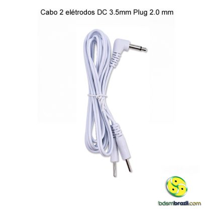 Cabo 2 elétrodos DC 3.5mm Plug 2.0 mm