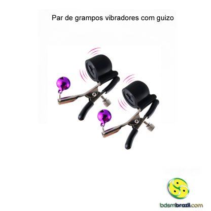 Par de grampos vibradores com guizo