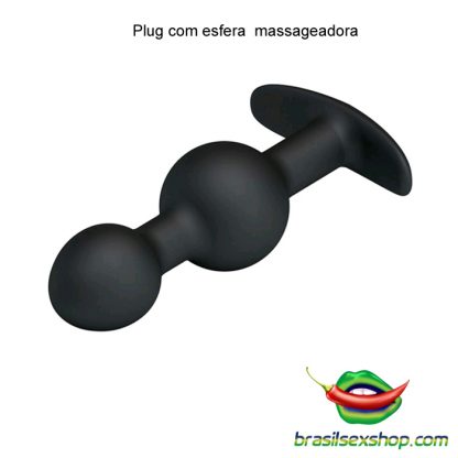 Plug com esfera massageadora