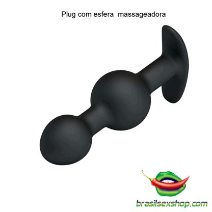 Plug com esfera massageadora