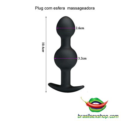 Plug com esfera massageadora