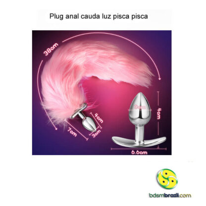 Plug anal cauda luz pisca pisca - Imagem 3