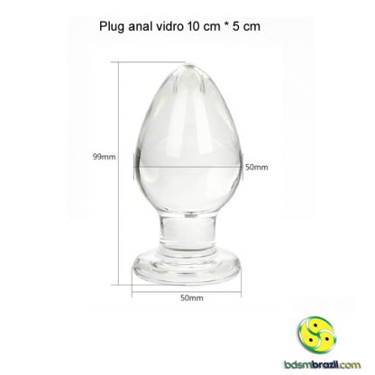 Plug anal vidro 10 cm * 5 cm