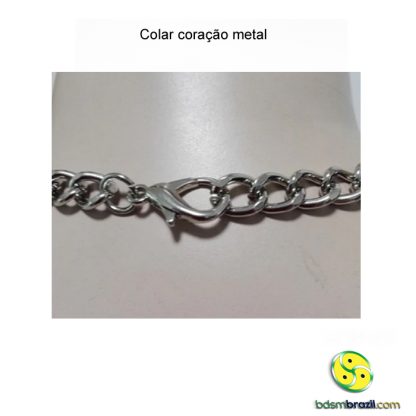 Colar coração metal