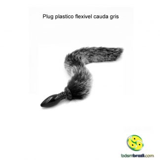 Plug plastico flexivel cauda gris