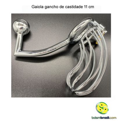 Gaiola gancho de castidade 11 cm