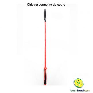 Chibata vermelho de couro