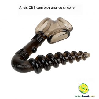 Aneis CBT com plug anal de silicone