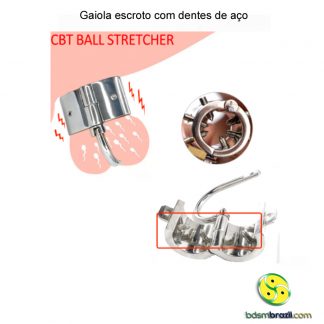 Gaiola escroto com dentes de aço