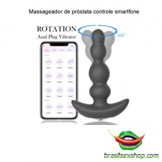 Massageador de próstata controle smartfone