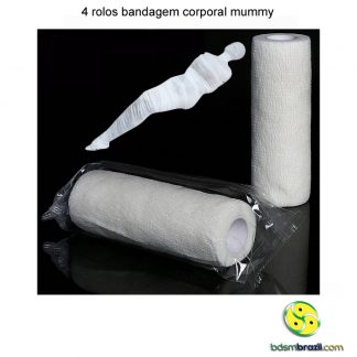 4 rolos bandagem corporal mummy