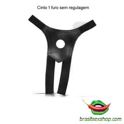 Cinto de couro sintetico 1 furo sem regulagem