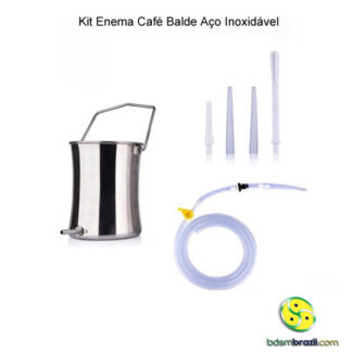 Kit Enema Café balde aço inoxidável