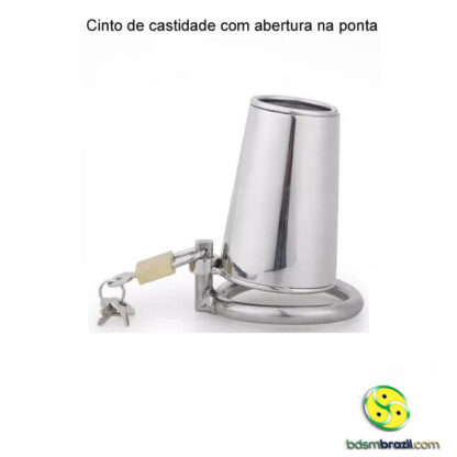 Cinto de castidade com abertura na ponta