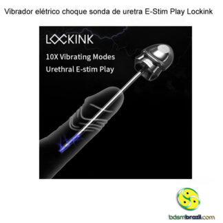 Vibrador elétrico choque sonda de uretra E-Stim Play Lockink