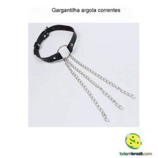 Gargantilha argola correntes