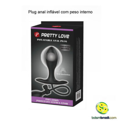 Plug anal inflável com peso interno