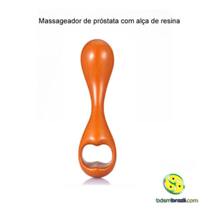 Massageador de próstata com alça de resina