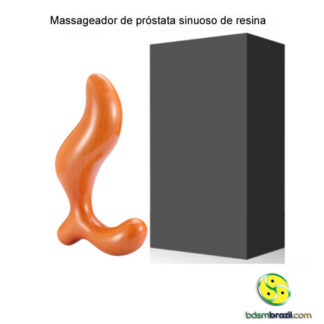 Massageador de próstata sinuoso de resina