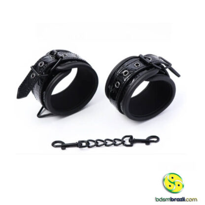 Algemas brilhantes com corrente metal e fecho - Imagem 6