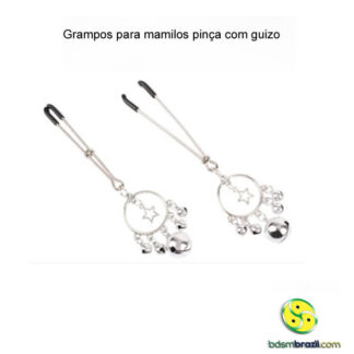 Grampos para mamilos pinça com guizo