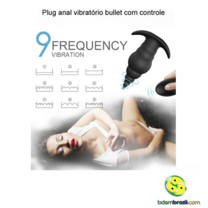 Plug anal vibratório bullet com controle - Imagem 3