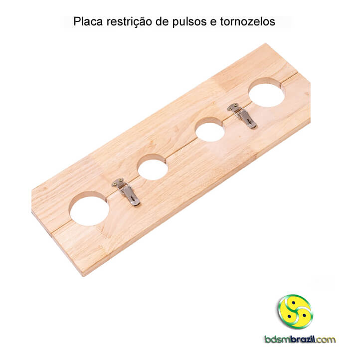 Placa restrição de pulsos e tornozelos