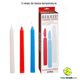 Kit 3 Velas Eróticas de Baixa Temperatura