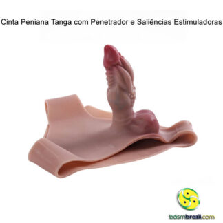 Cinta Peniana Tanga com Penetrador e Saliências Estimuladoras
