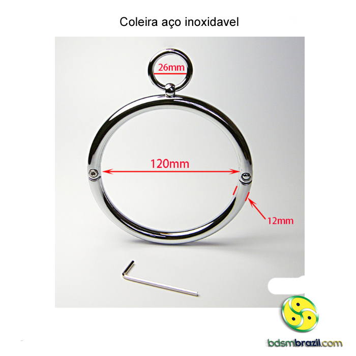 Coleira Metálica Premium com Argola Frontal - Imagem 5