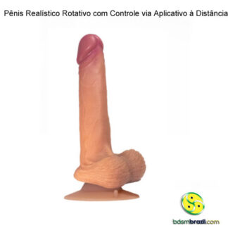 Pênis Realístico Rotativo com Controle via Aplicativo à Distância